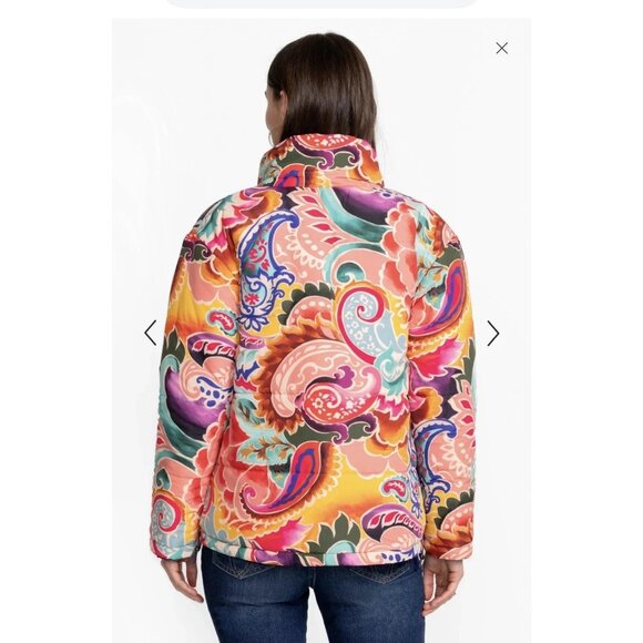 Johnny Was Pia Del Mar Puffer Jacket Reversible Size Small New with Tag - Picture 4 of 5